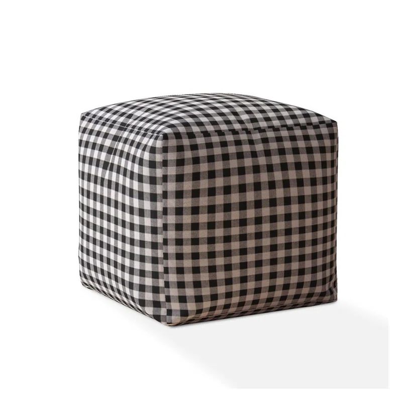 Jiapsi 17"  Polyester Abstract Pouf Ottoman | Wayfair North America