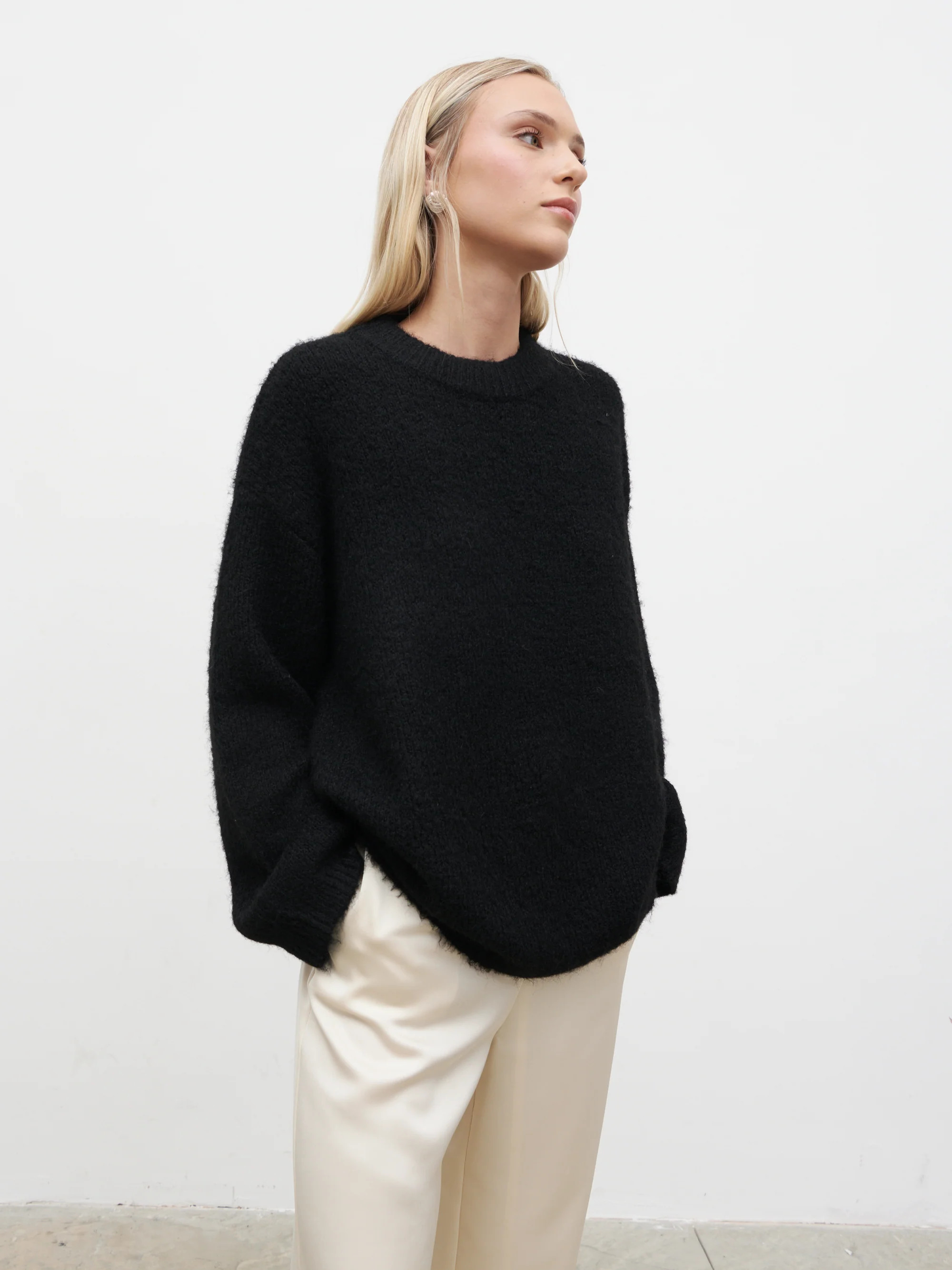 Cece Fluffy Jumper - Black | Pretty Lavish (UK)