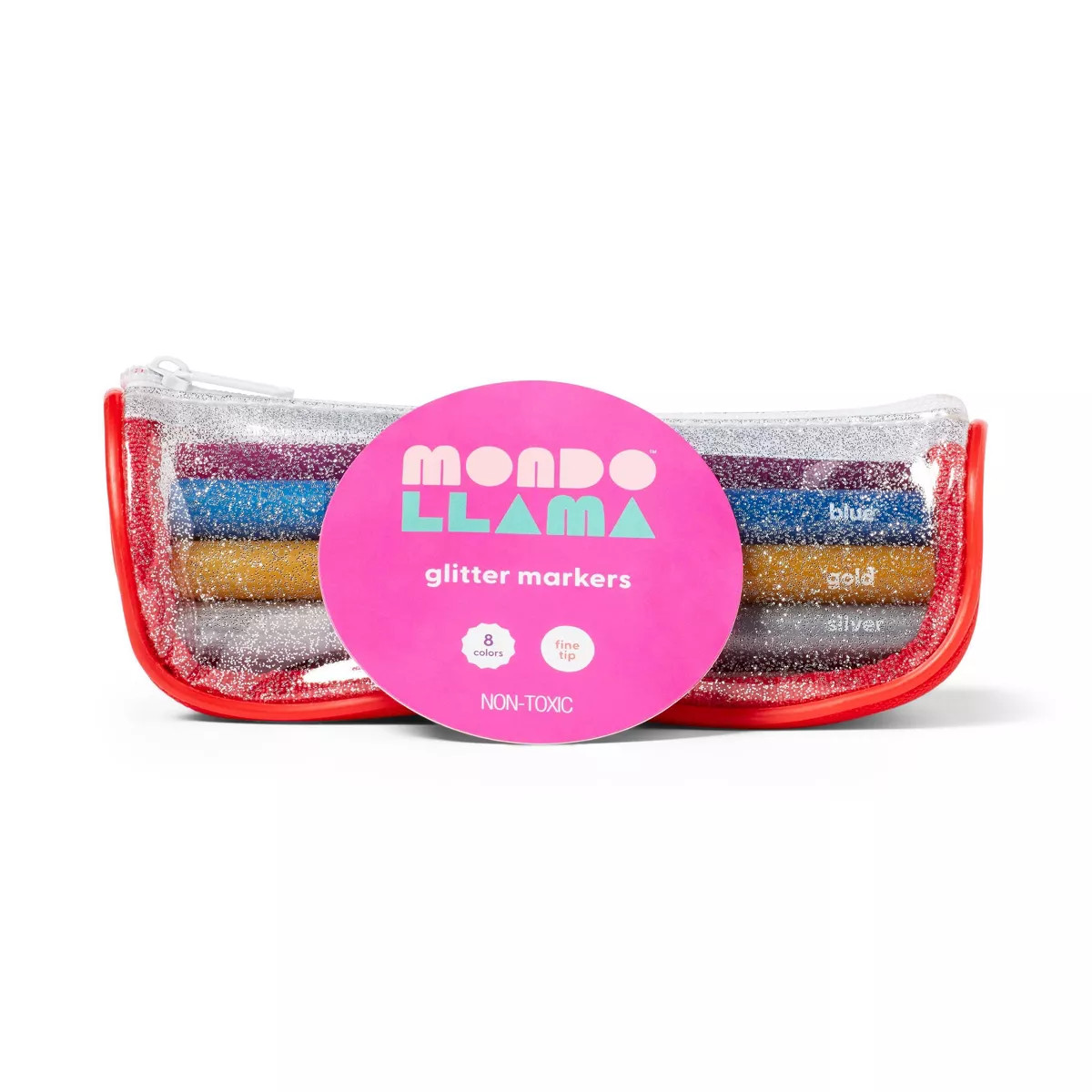 8ct 11pk Valentine's Glitter Markers - Mondo Llama™ | Target