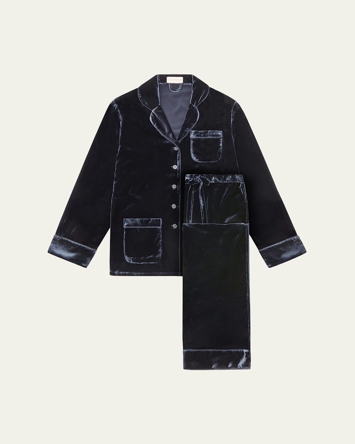 Coco Silk-Viscose Velvet Pajama Set | Bergdorf Goodman