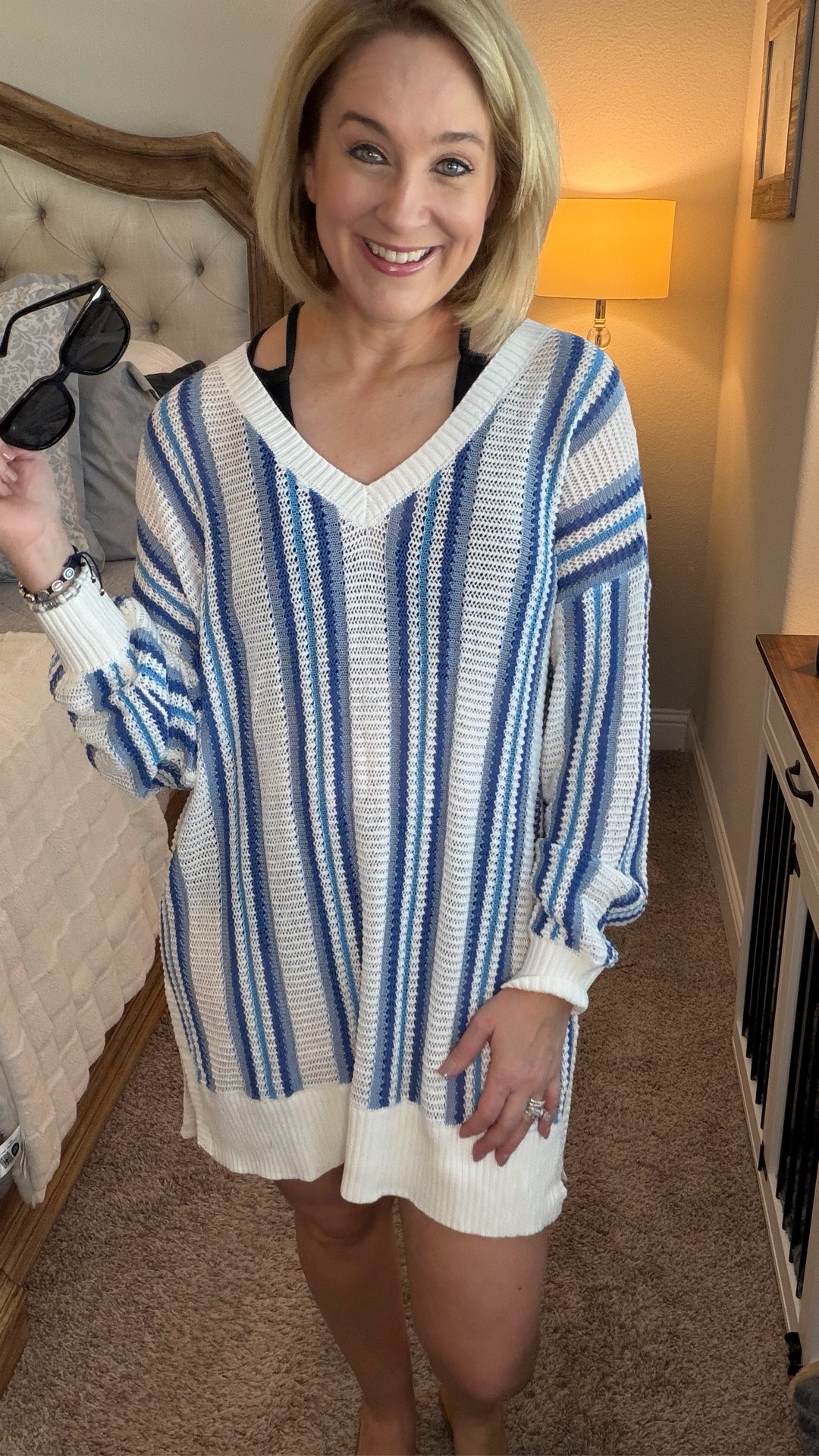 Blown away with this cover up! And the price is even better!! Perfect coverage for walking through hotel lobbies, chasing after your kids or lounging by the pool. They have so many cute striped color options and at this price you could grab a couple! 

#LTKTravel #LTKmomlife #LTKOver40