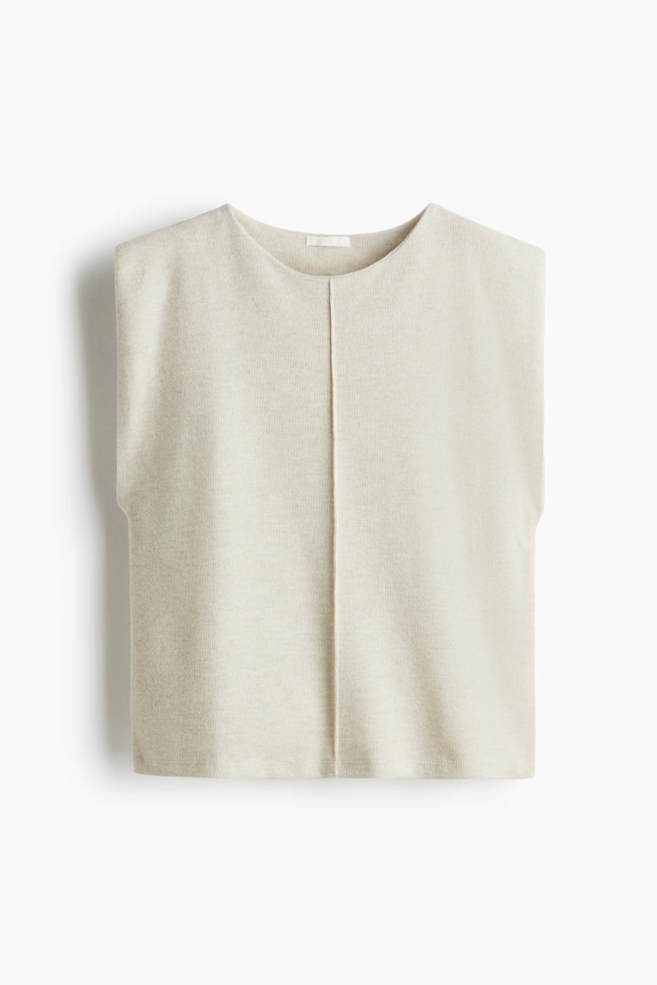 Knitted top - Light beige marl - Ladies | H&M GB | H&M (UK, MY, IN, SG, PH, TW, HK)