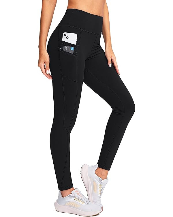 G Gradual Women's Fleece Lined Winter Leggings with Pockets Water Resistant High Waisted Thermal ... | Amazon (US)