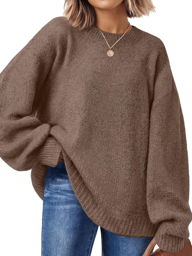 LILLUSORY Oversized Sweaters for Women 2026 Fall Fashion Outfits | Fuzzy Crewneck Pullover Tops C... | Amazon (US)