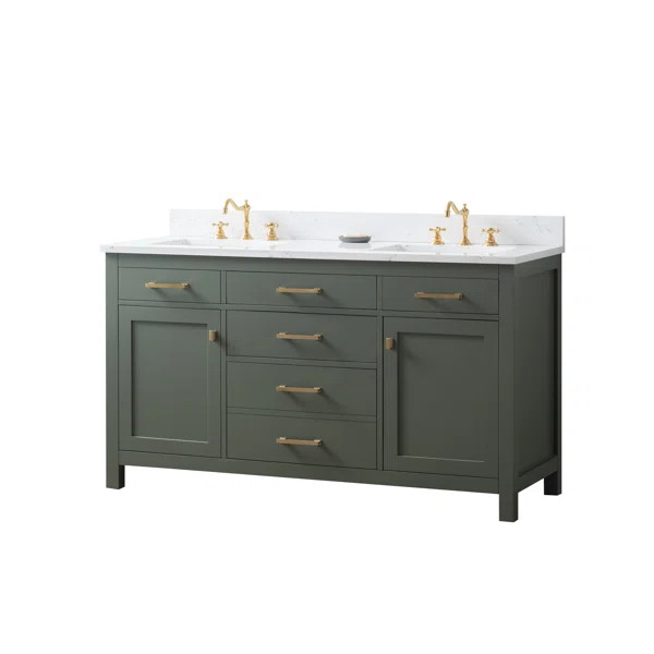 Jasper 60'' Double Bathroom Vanity with Vanity Top | Wayfair North America