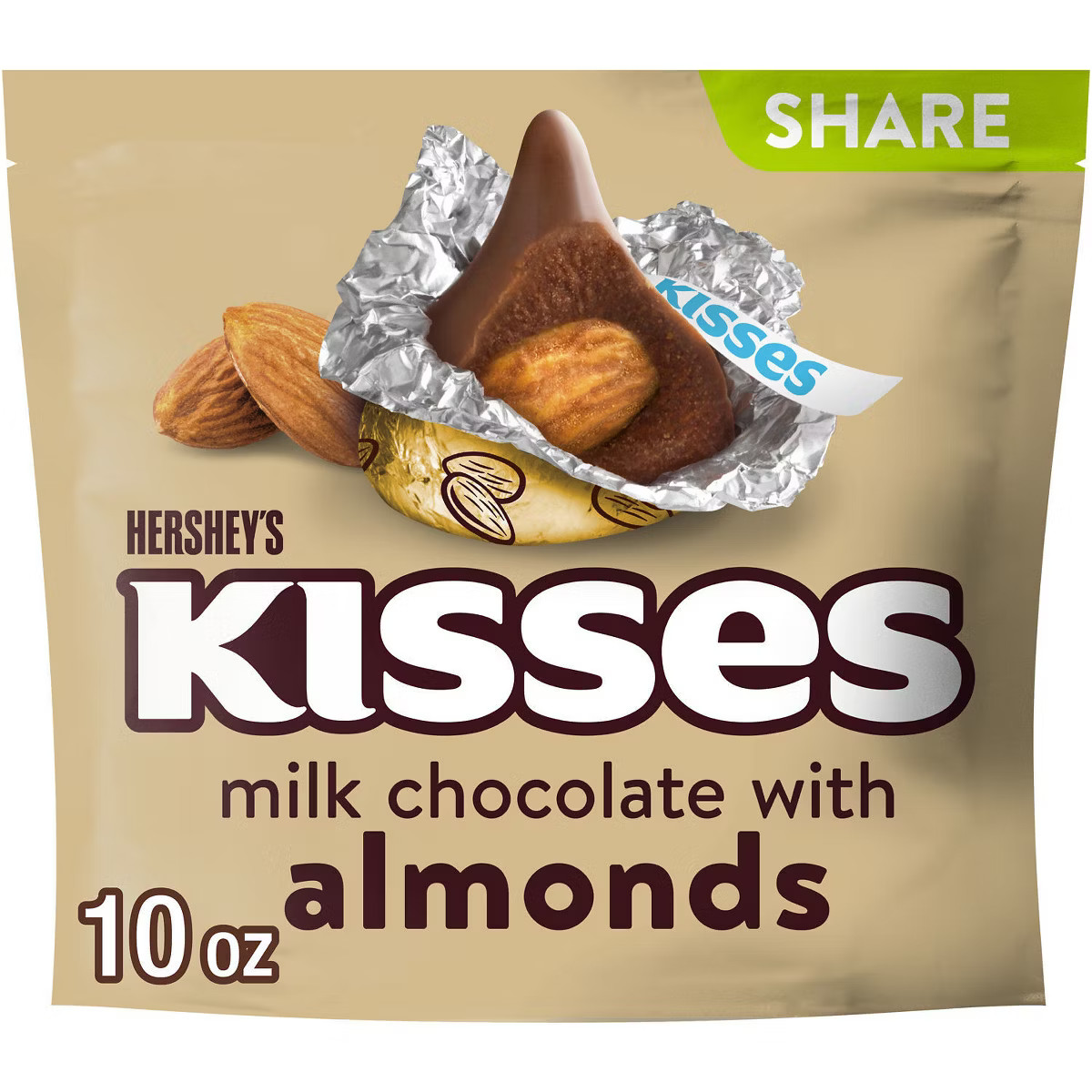 Hershey's Kisses Almond Chocolate Candy - 10oz | Target