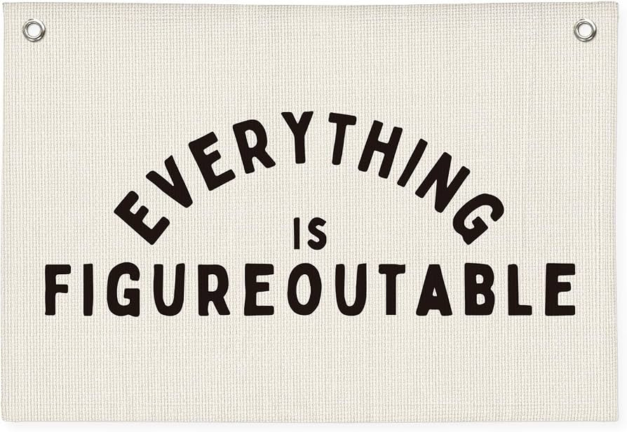 Everything is Figureoutable Inspirational Wall Decor, Office Motivational Wall Decor, Classroom L... | Amazon (US)