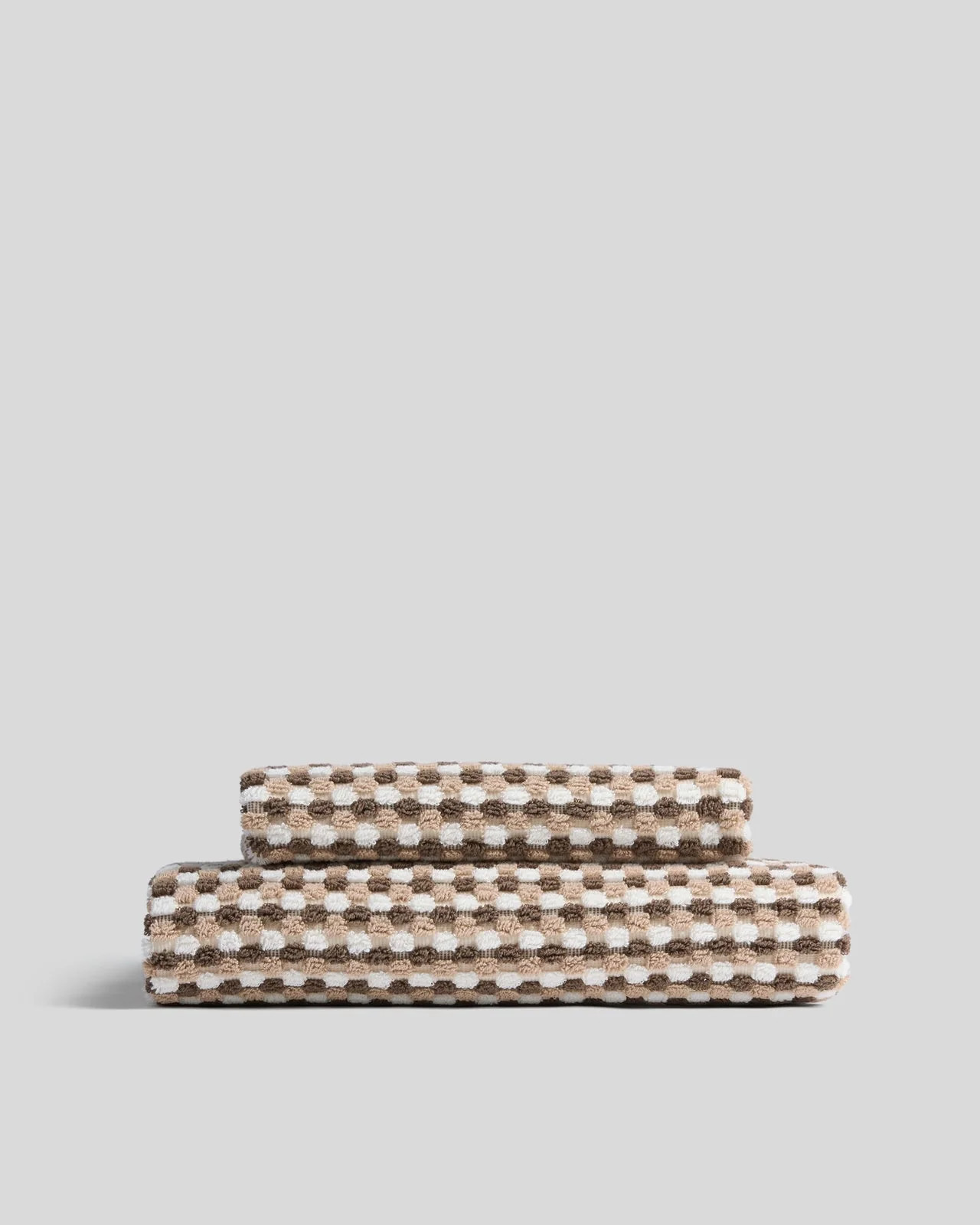 Organic Cotton Mosaic Towels (Ash and Toast) | Parachute