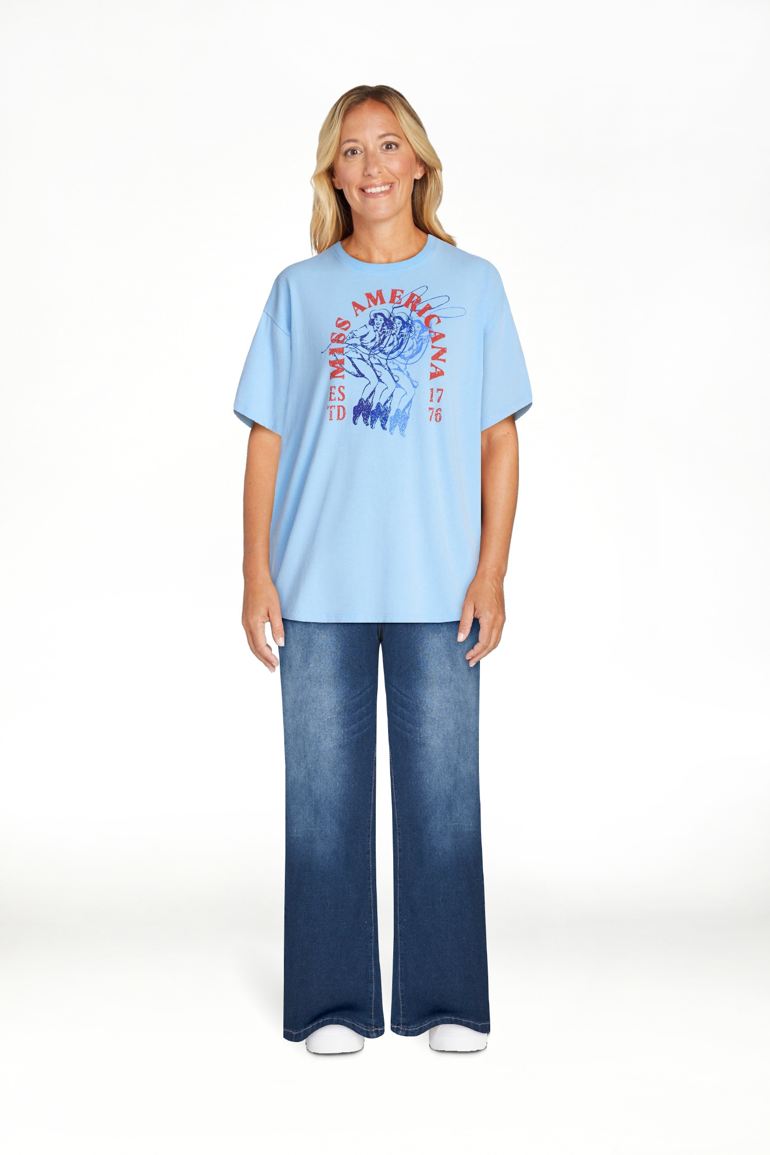 Miss Americana Women's Graphic Cotton Tee with Short Sleeves from Way to Celebrate, Sizes XXS-XXL | Walmart (US)