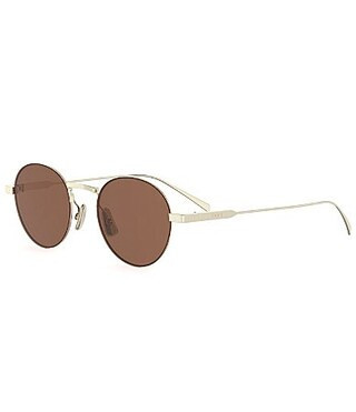 CELINE Women's Metal Frame 49mm Round Sunglasses - Gold/Brown | Dillard's