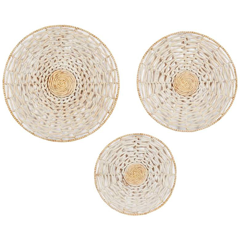 Cream Dried Plant Coastal Wall Decor, S/3 20", 24", 28"H - #6834W | Lamps Plus | Lamps Plus