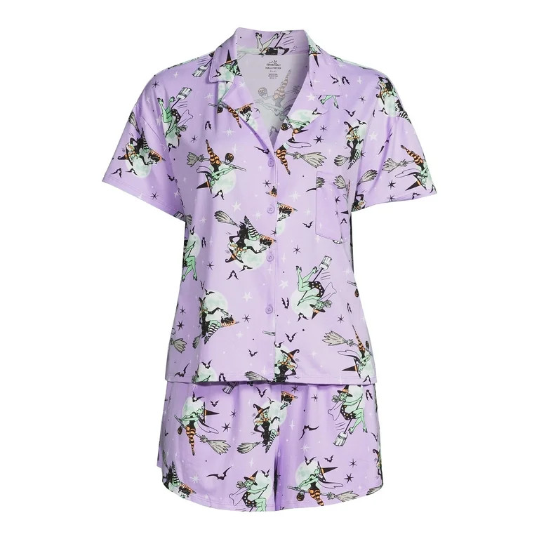 Way To Celebrate Womens Shorty Pajama Set, Sizes XS to 3X | Walmart (US)