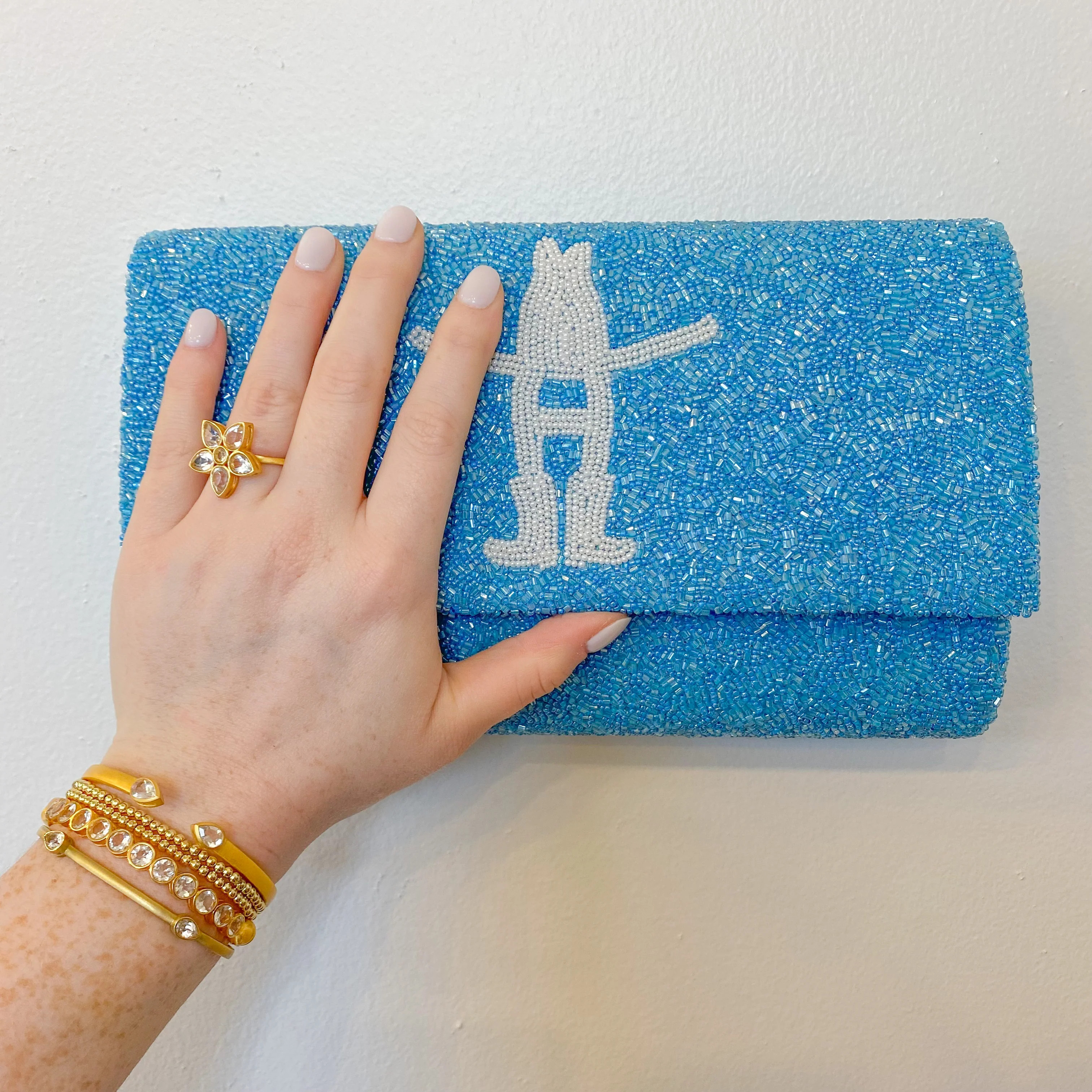Houston Rodeo Logo Fully Beaded Clutch | Christina Greene LLC