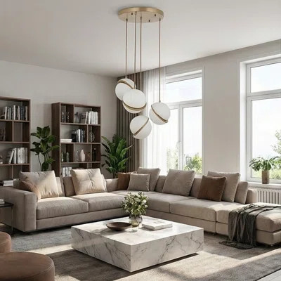 Aurelia Illuminated Orbit 4 - Light Cluster Globe Pendant | Wayfair North America