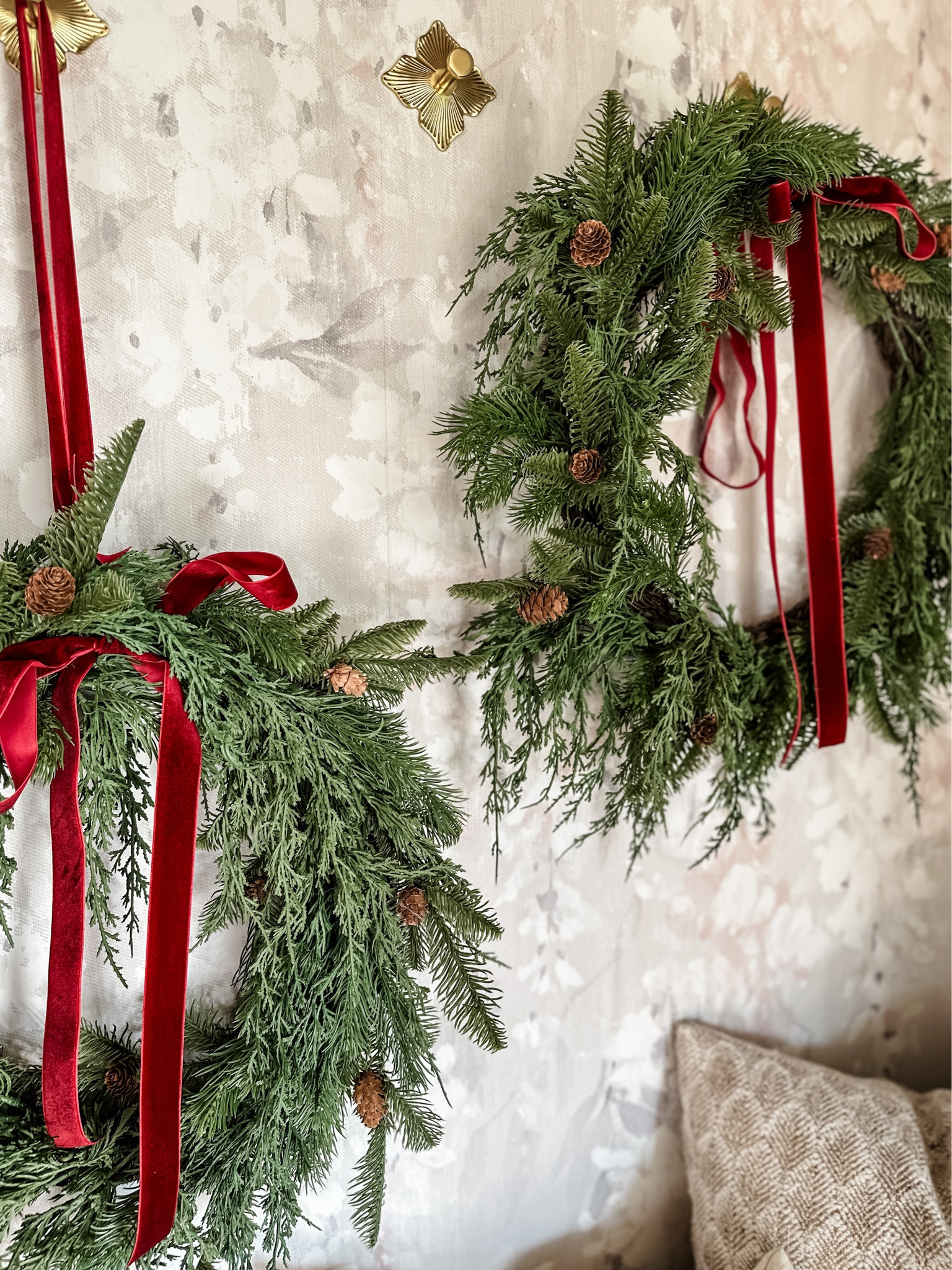 If you were looking for an easy DIY this holiday season, grab this red velvet ribbon, and this wreath from Walmart! I changed out the ribbons to give it a designer feel, and I love the simplistic look of it.

#LTKHolidaySale #LTKHoliday #LTKSeasonal