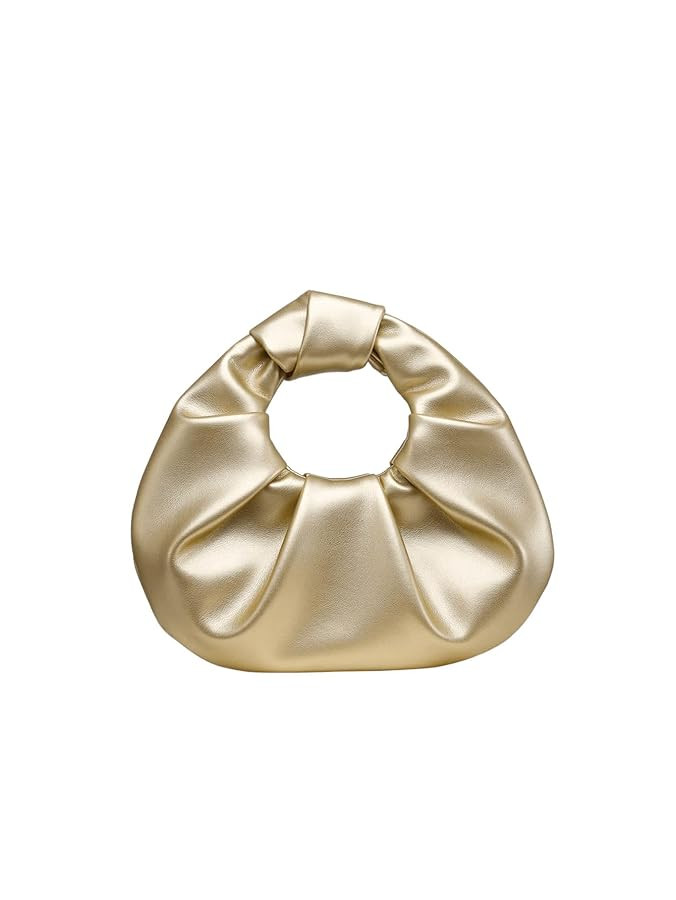 Verdusa Women's Ruched PU Leather Evening Clutch Purse Trendy Small Hobo Handbag | Amazon (US)