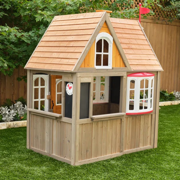 Greystone Cottage Wooden Outdoor Playhouse | Wayfair North America
