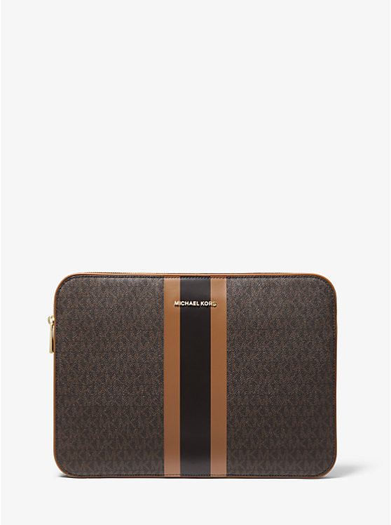 Jet Set Logo Stripe 13 Inch Laptop Case | Michael Kors US