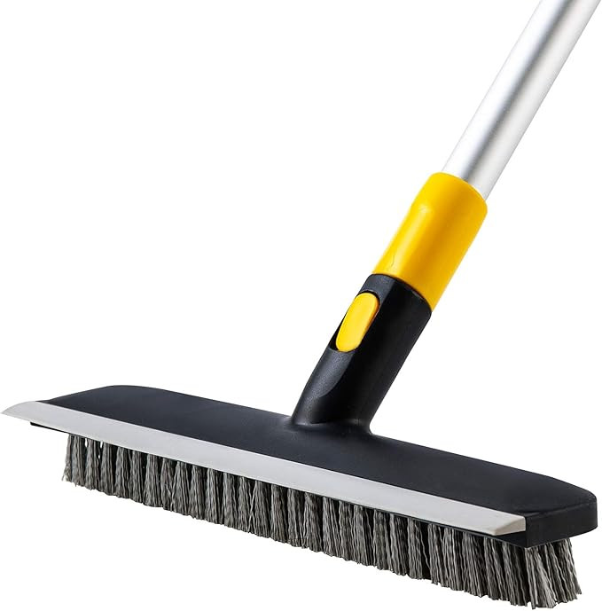 Yocada Floor Scrub Brush Telescopic Handle 2 in 1 Scrape Brush Stiff Bristle Shower Scrubber for ... | Amazon (US)