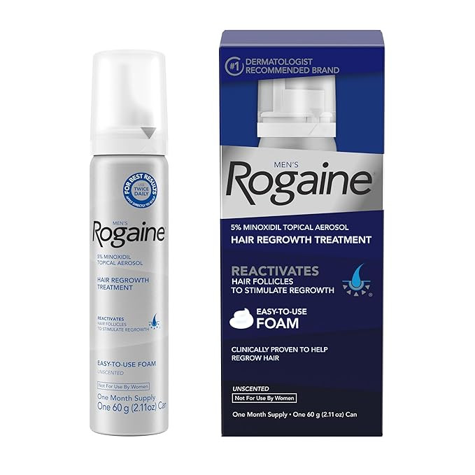 Men’s Rogaine 5% Minoxidil Topical Foam, One Month Supply | Amazon (US)