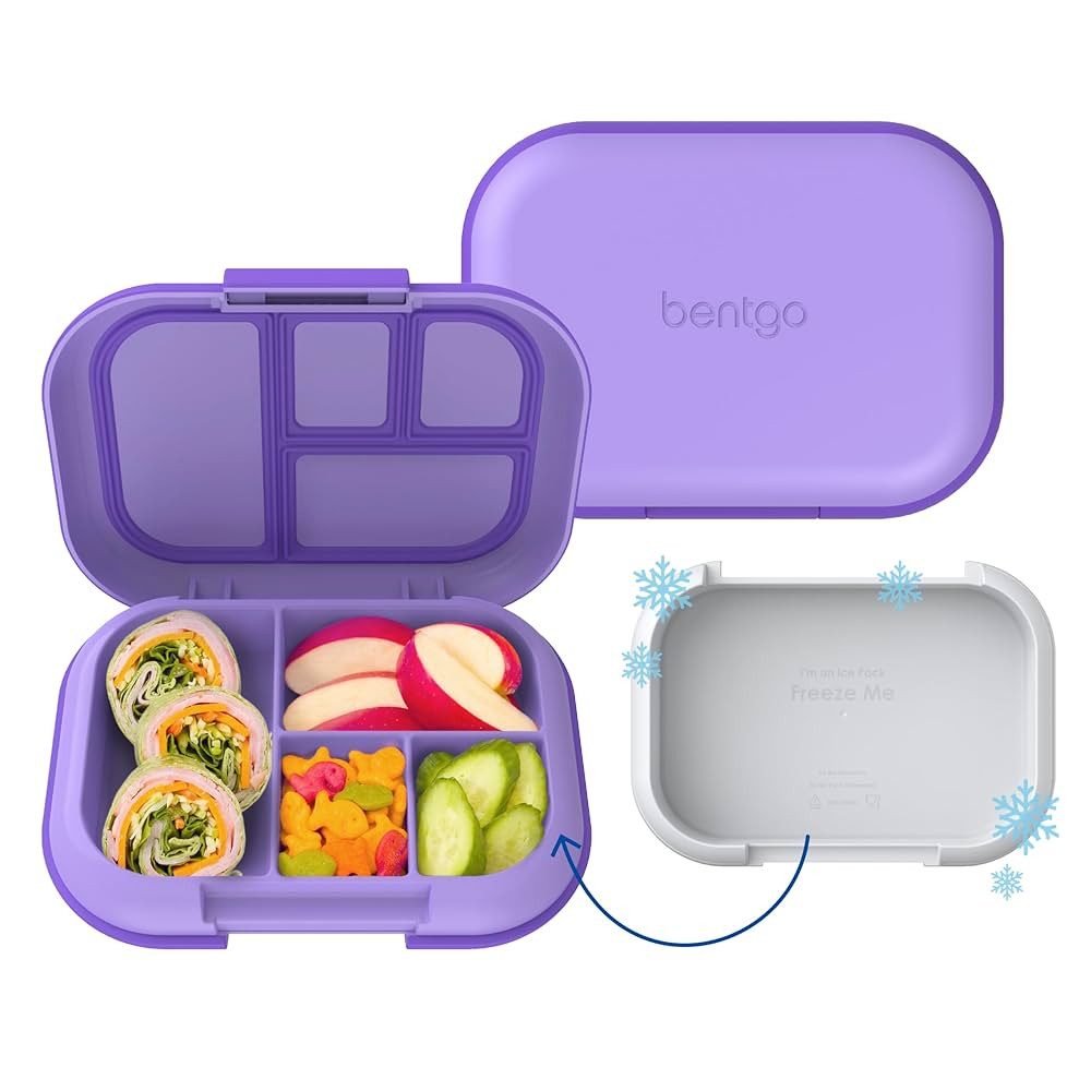 Bentgo Chill Kids Leak-Proof Lunch Box - 4-Compartment Bento Box with Built-In Ice Pack, 3.3 Cup ... | Amazon (US)