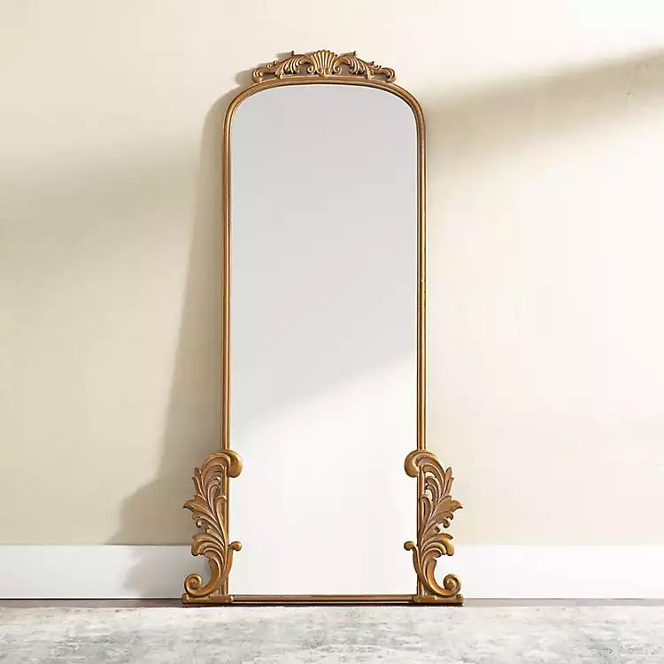 Gold Ornate Scroll Bordeaux Wood Mirror | Kirkland's Home