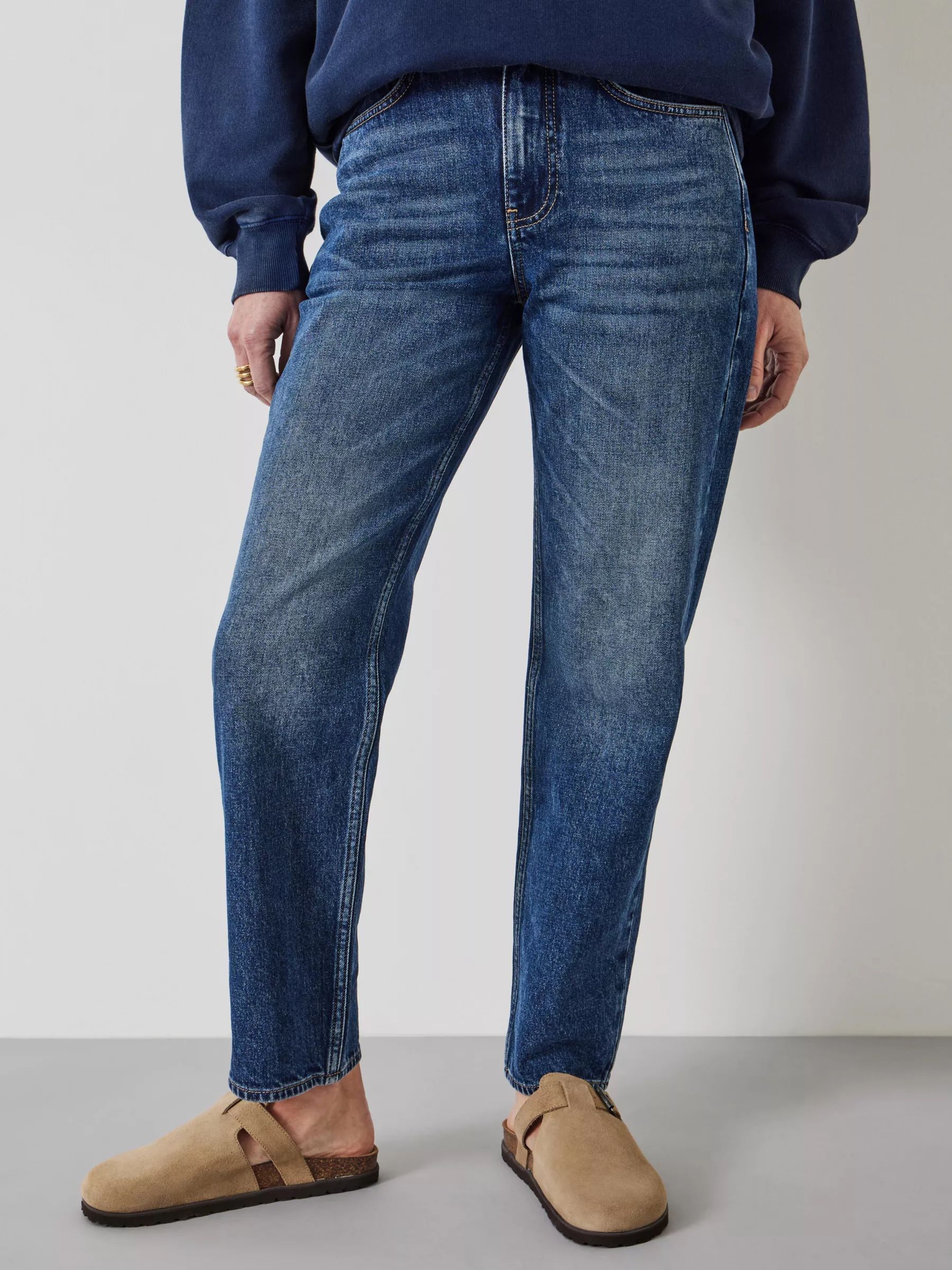 HUSH Alex Straight Leg Jeans, Mid Authentic Blue | John Lewis (UK)