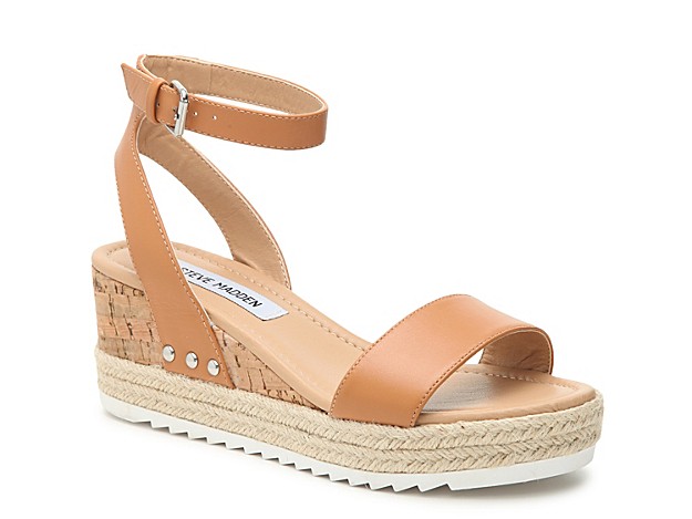 Steve Madden Jaide Espadrille Wedge Sandal - Women's - Light Brown | DSW