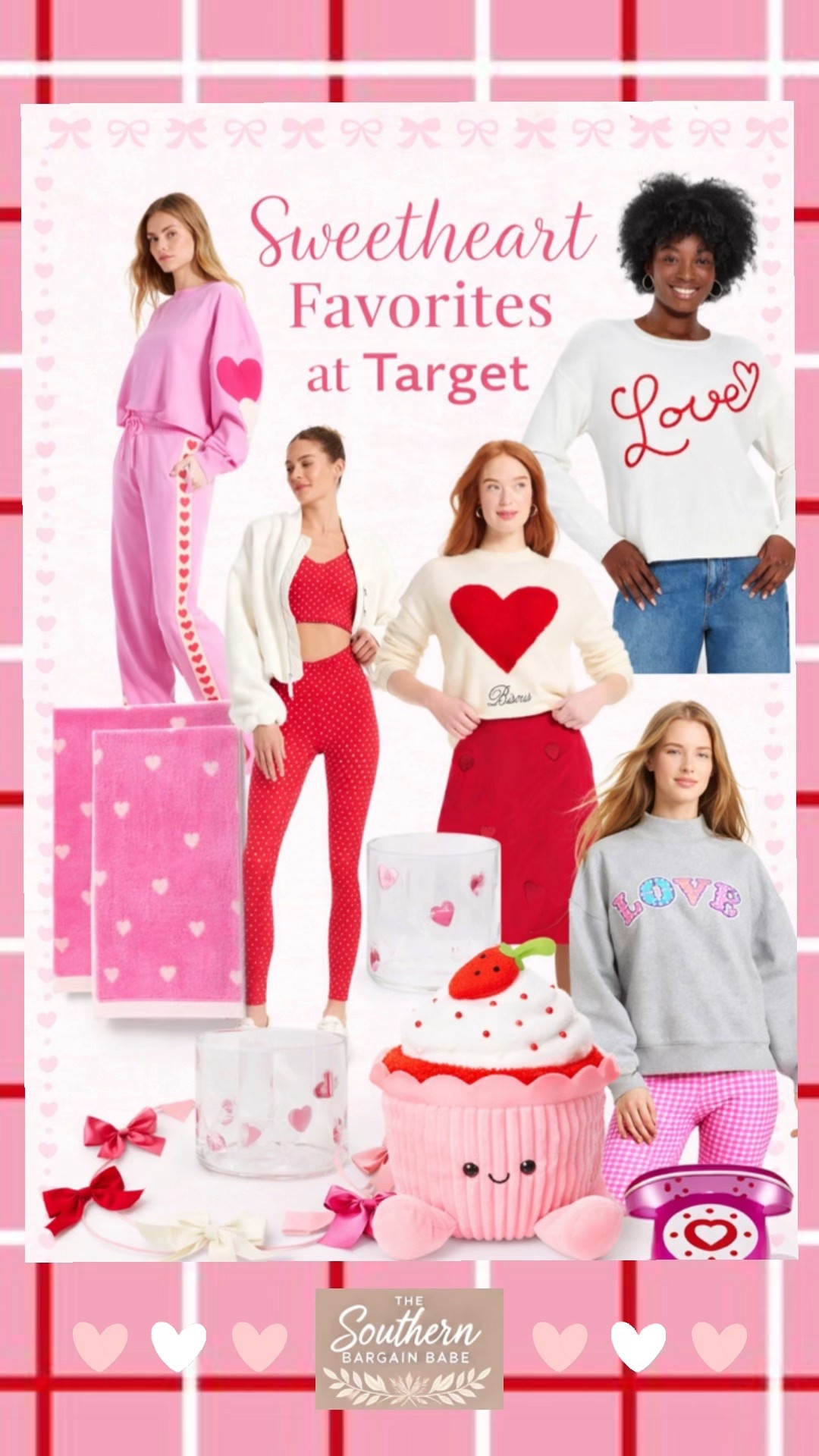 Sweetheart Favorites at Target 💗
From cozy heart sweaters and cute lounge sets to the sweetest heart inspired accessories, Target is absolutely winning this season 😍 These are the pieces I’d wear for school drop-off, coffee runs, date nights, and all the cozy February moments.

I linked every look and home find in my LTK so you can easily shop your favorites and recreate this sweet vibe ✨
Tap below to shop the full Sweetheart Edit 👇

#LTKStyle #LTKSeasonal #TargetFinds #TargetStyle #ValentinesLooks #HeartStyle #PinkVibes #CozyChic #TheSouthernBargainBabe

#LTKSeasonal #LTKFindsUnder50 #LTKHome