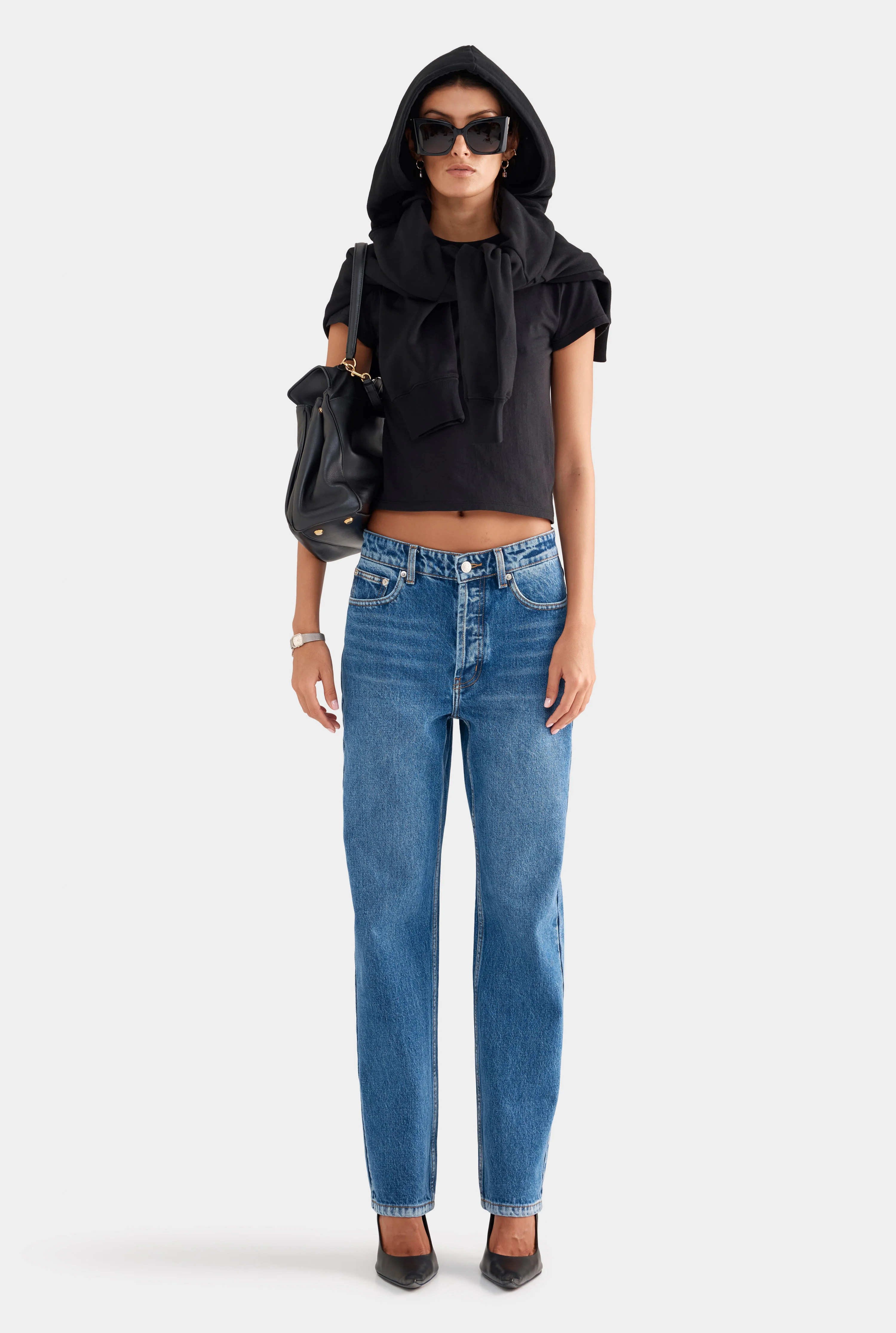 Womens Straight Leg Jean in Mid Indigo | Venroy | Venroy AU
