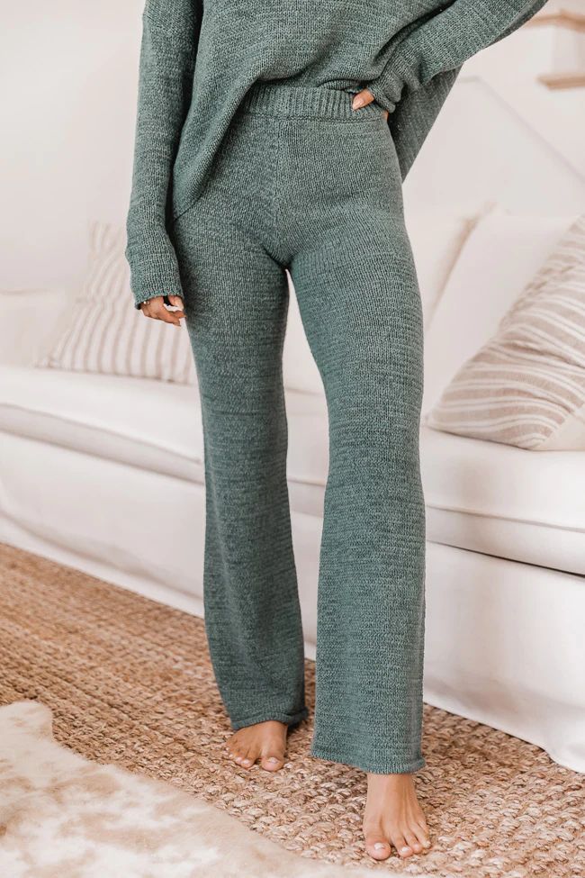 Wonder Often Green Knit Lounge Pants | The Pink Lily Boutique