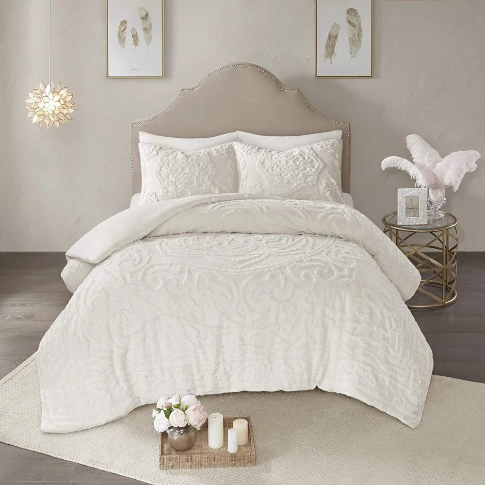 Madison Park Laetitia Comforter Bohemian Tufted Cotton Chenille, Medallion Shabby Chic All Season... | Walmart (US)