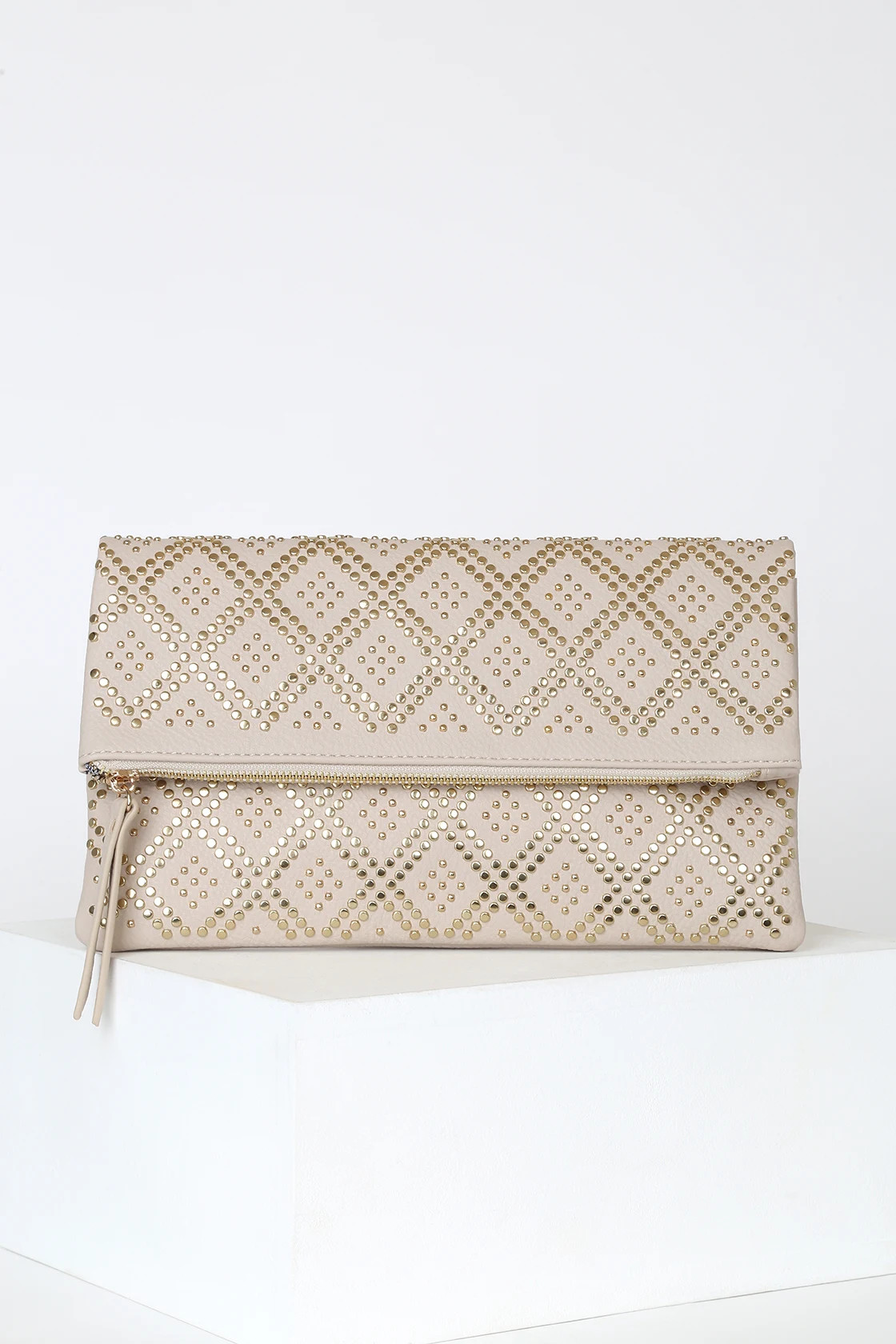 Crowd Pleaser Cream Studded Clutch | Lulus (US)