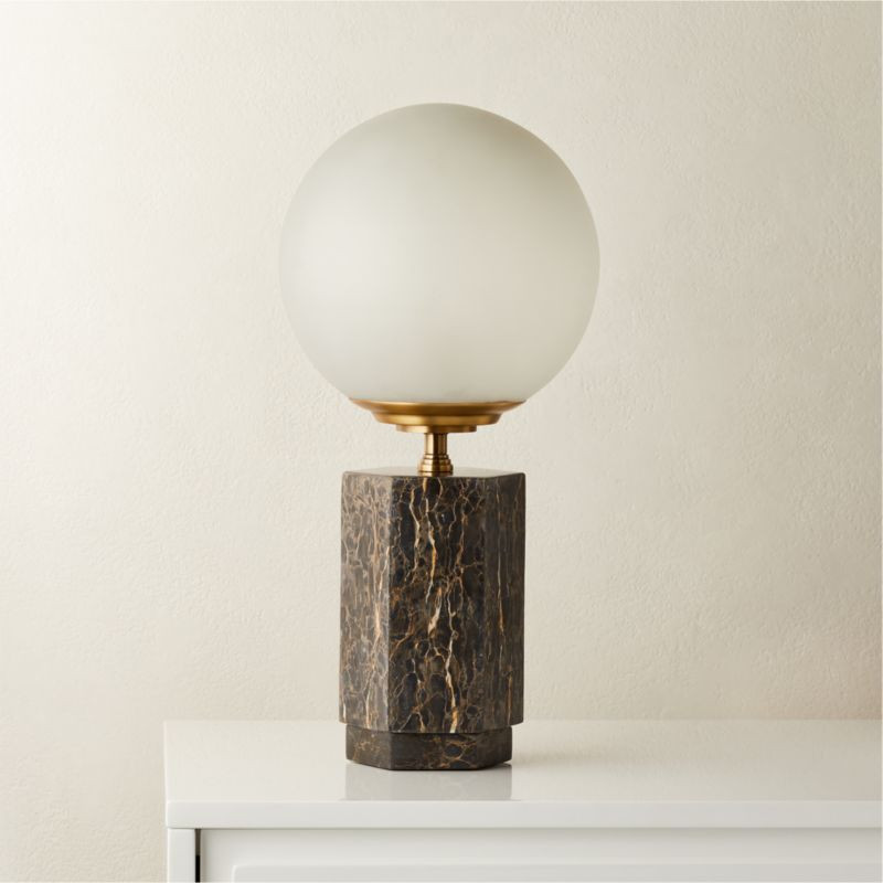 Charade Marble Globe Table Lamp + Reviews | CB2 | CB2