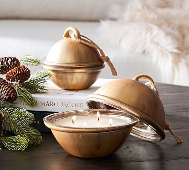 St. Jude Bell-Shaped Scented Candles - Yuletide Spice | Pottery Barn (US)