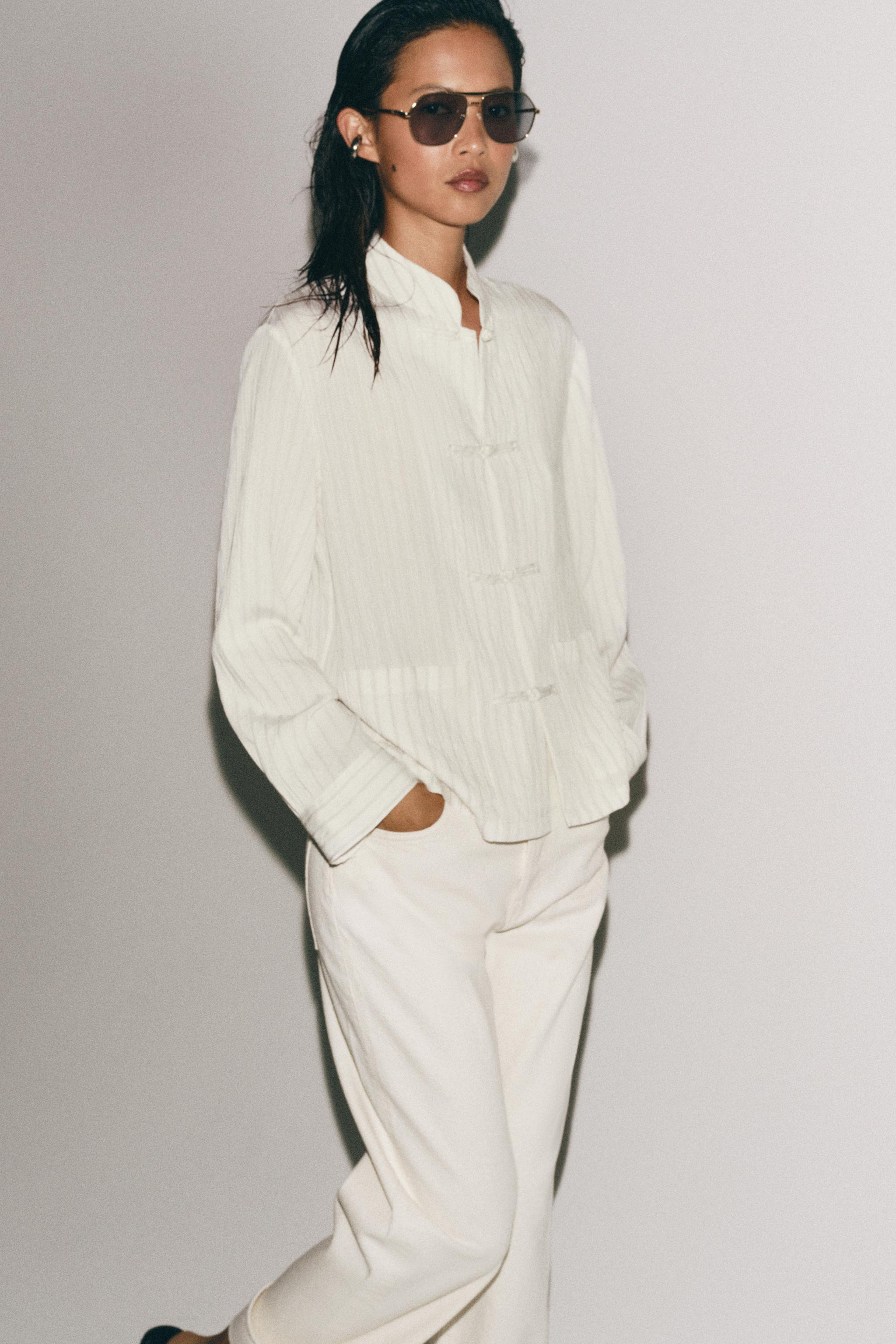 STRIPED SHIRT WITH FIREMAN CLASPS ZW COLLECTION | Zara AU