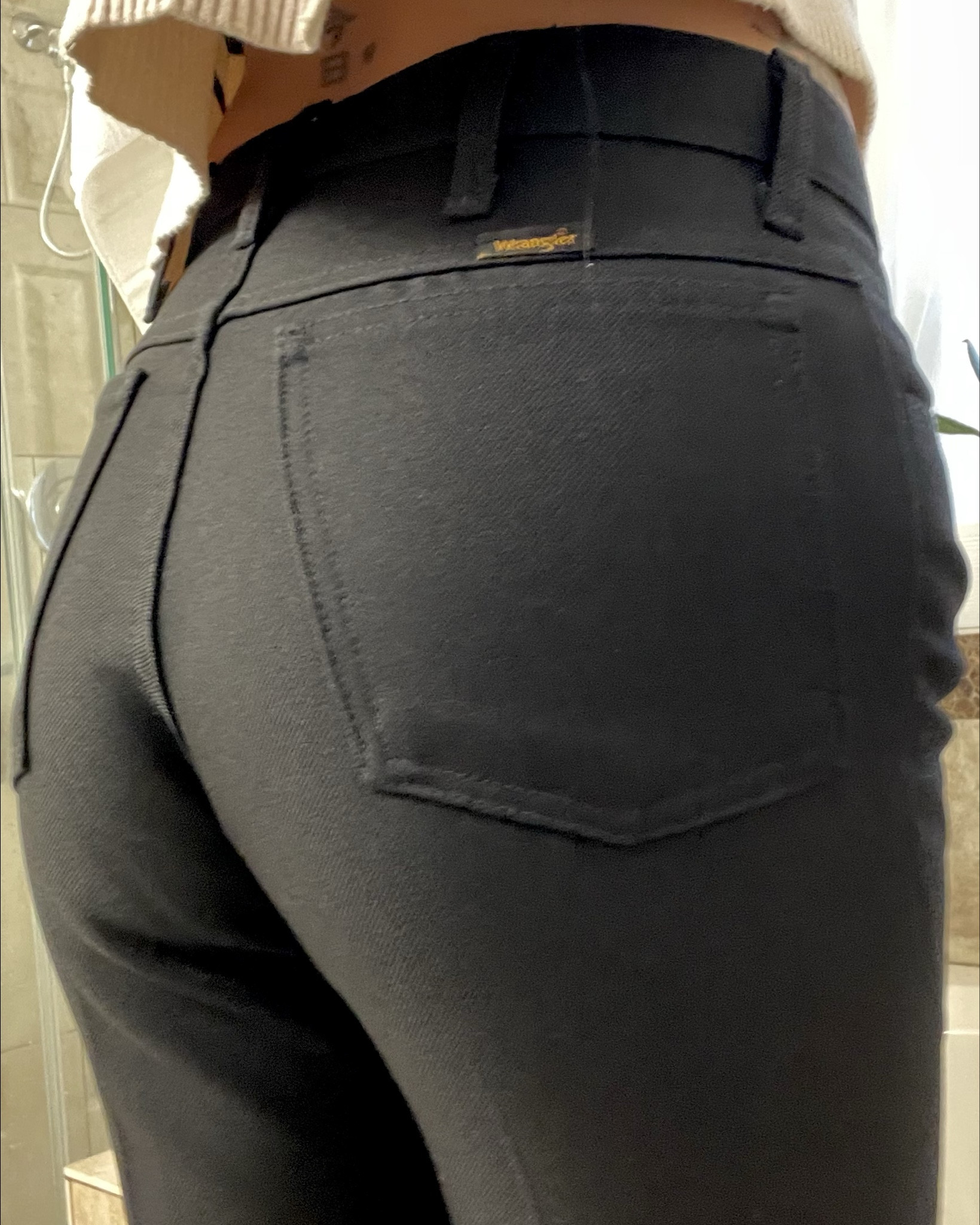 These pants are Wranglers but they aren’t your typical denim jeans— it’s the Wrancher Dress Jean, made of crisp fabric shown off by the pressed front leg seam. Sizing is tricky because they don’t have the same give that jeans do, so size up! 

TIP if you get the mens sizing, you can save some money by shopping menswear! 💰 

#LTKFindsUnder50 #LTKMens