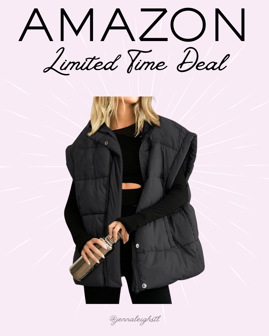This women’s oversized puffer vest is an Amazon limited time deal with 22% off. It also comes in multiple color options for easy everyday styling. 

 #LTKSeasonal #LTKSaleAlert #LTKMidsize