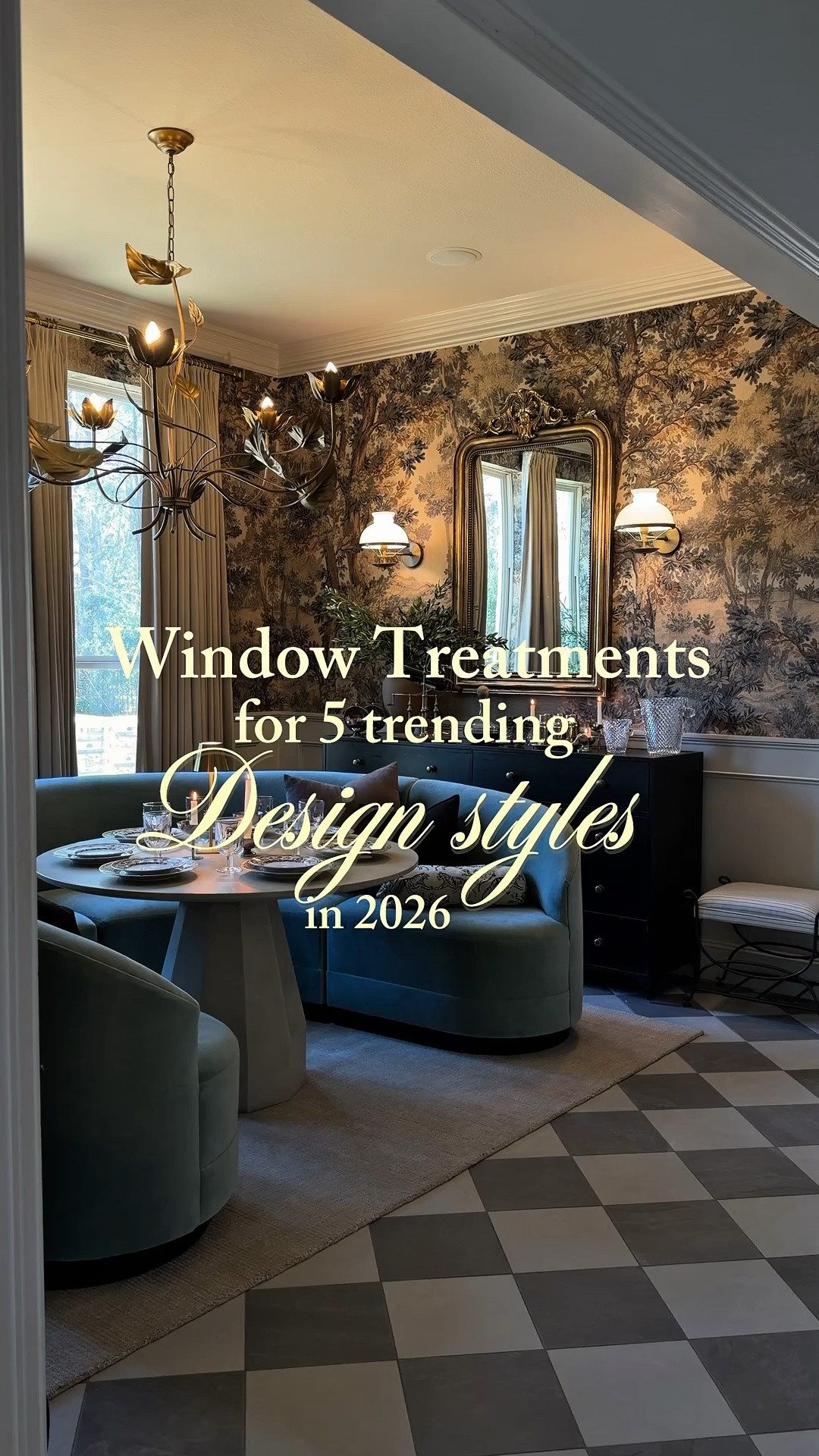 Window treatments for 5 trending design styles on 2026 