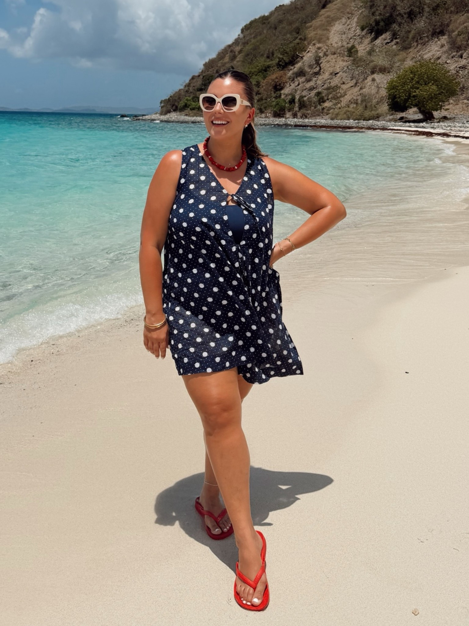 Wearing size XXL in coverup & 16Plus in swimsuit

#LTKMidsize #LTKSwim #LTKSeasonal