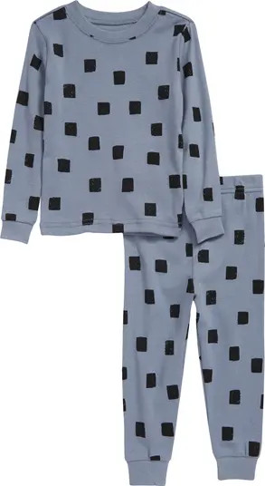 Shapes Fitted Cotton Two-Piece Pajamas | Nordstrom