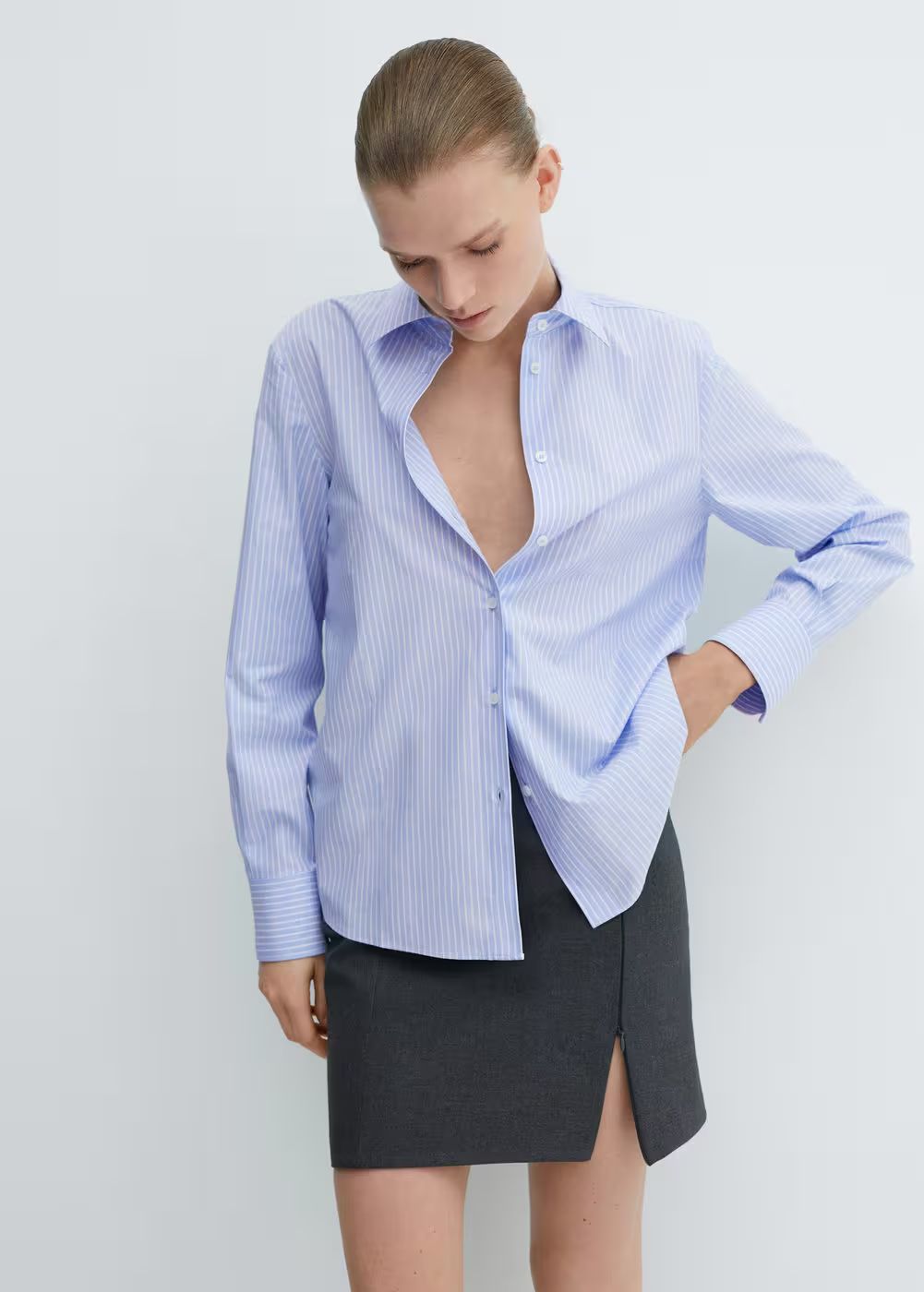 Regular cotton lyocell-blend shirt -  Women | Mango United Kingdom | MANGO (UK)