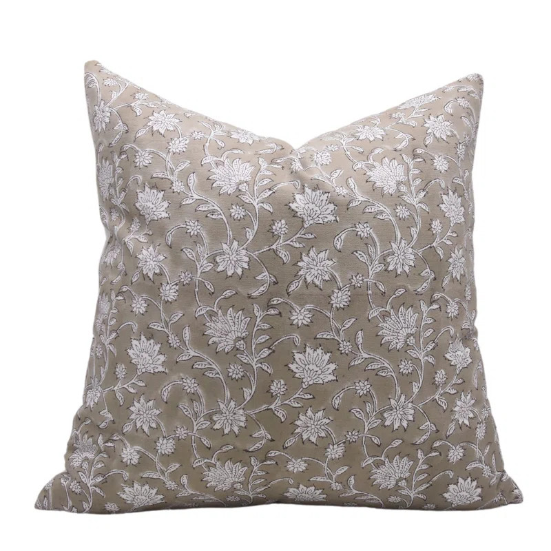 Fabdivine Aaradhna Floral Cotton Indoor/Outdoor Pillow Cover | Wayfair | Wayfair North America