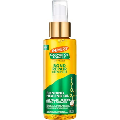 Palmer's Amino Bonding Complex Hair Oil, Healing Treatment with Coconut Oil & Vitamin E, Heat Protectant, Anti Frizz, Adds Shine, Strengthens & Protects Hair Growth, All Hair Types, 4 fl oz | Amazon (US)