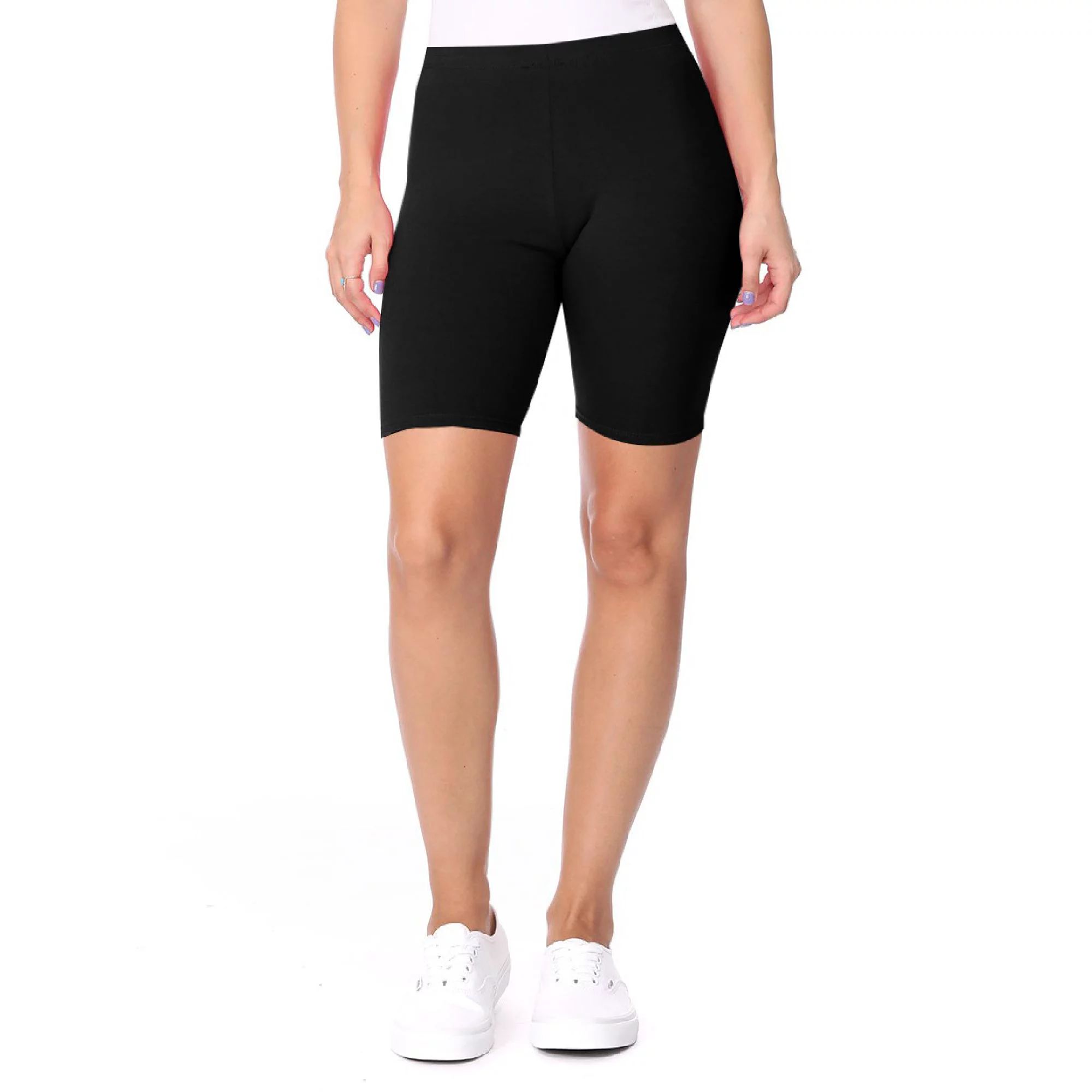 MOA COLLECTION Women's Activewear Solid Workout Cycling Yoga Running High Waist Pants Biker Short... | Walmart (US)