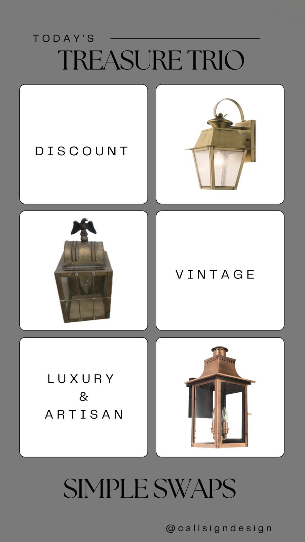 A brass porch light that welcomes you home before the door ever opens. Warm, timeless, and full of character, it sets the tone for everything inside. 

#BrassLighting #PorchStyle #CurbAppeal #TimelessDesign #ExteriorDetails #HomeDecor #callsigndesign