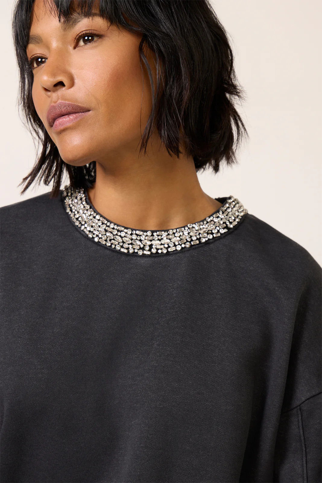Jazzy Embellished Sweatshirt | Evereve