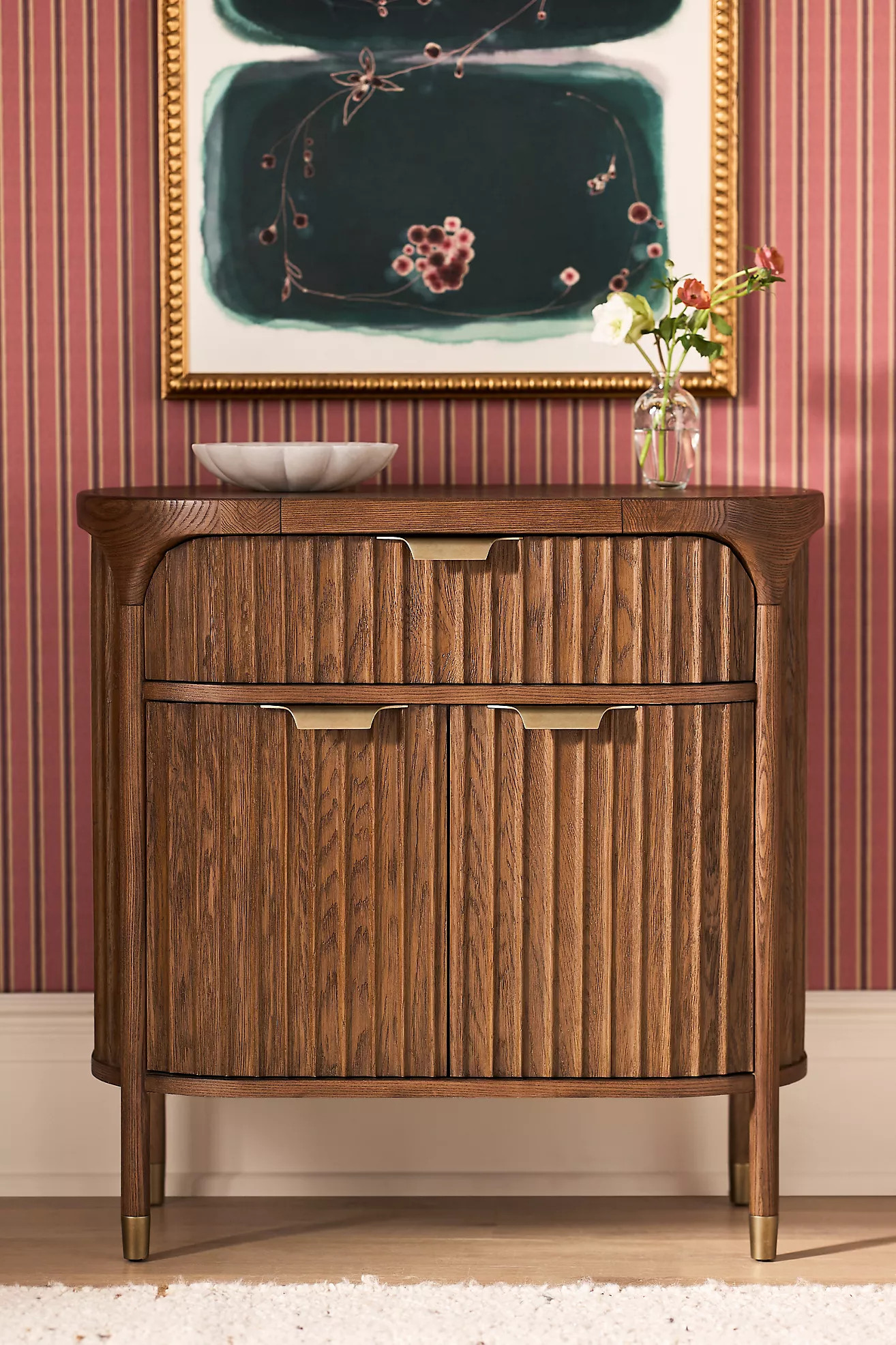 The Isla Fluted-Wood Entryway Cabinet | Anthropologie (US)