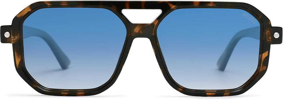SOJOS Retro Polarized Square Aviator Sunglasses for Women Men Vintage 70s UV400 Protection Shade ... | Amazon (US)