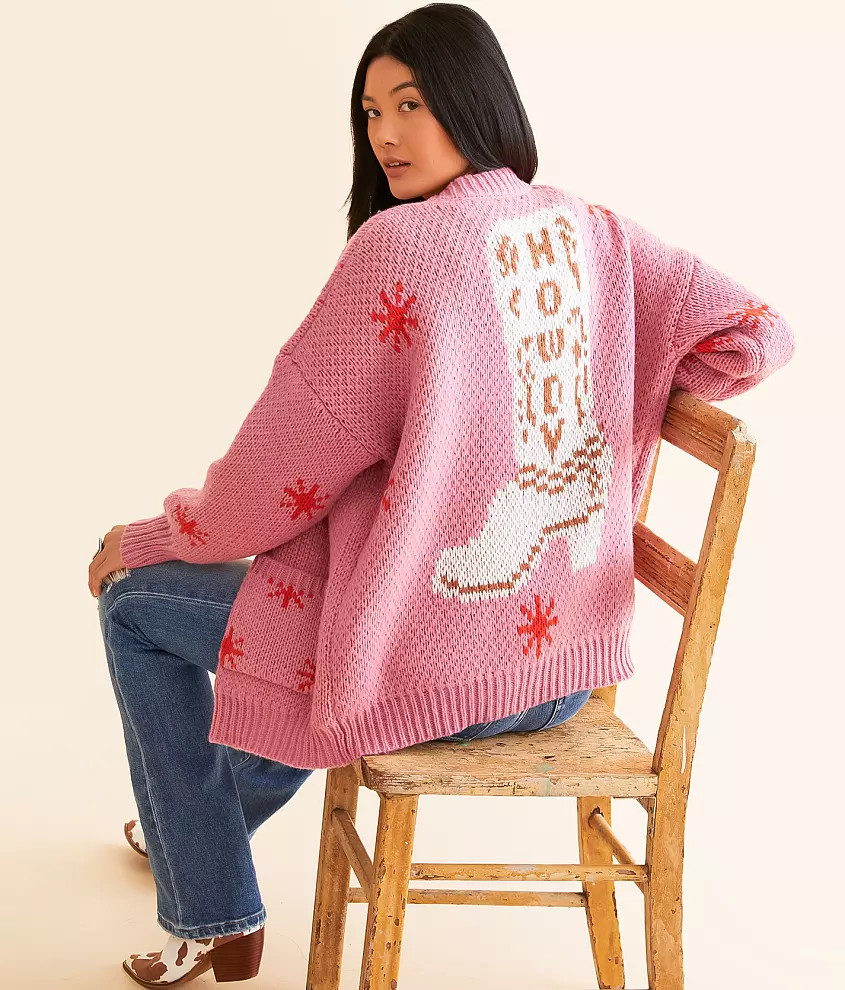 Western Oversized Cardigan Sweater | Buckle